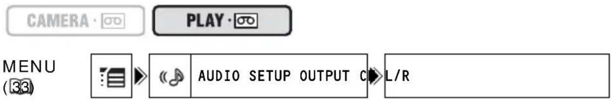 CANON MV901 - Selecting the Audio Output Channel - 1