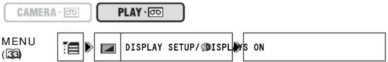 CANON MV901 - Hiding the Displays on the LCD Screen - 1