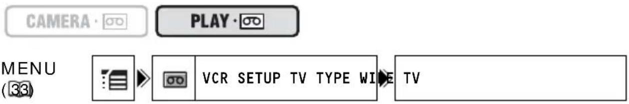 CANON MV901 - Selecting the Type of TV - 1