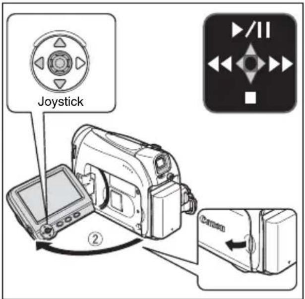 CANON MV901 - Push the joystick ( ) towards to stop the playback. - 1