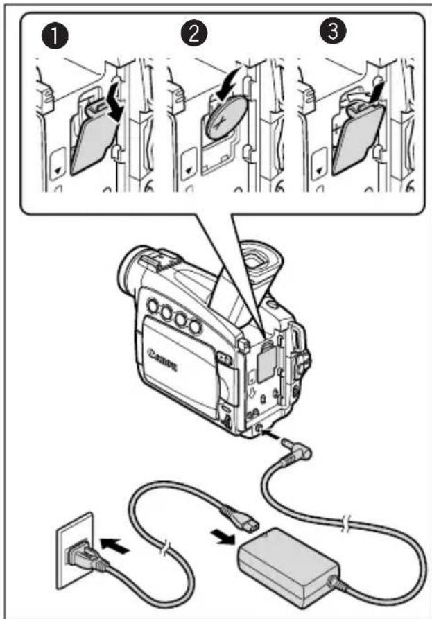 CANON MV750i - Installing the Backup Battery - 2