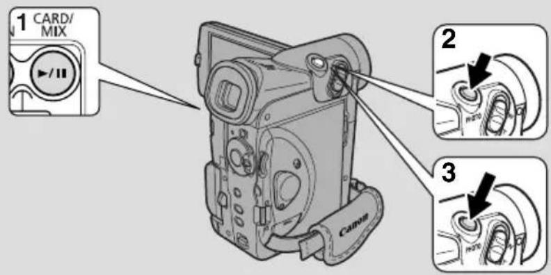 CANON MV5 - The indicators that appear in the display when recording to a memory card: - 2