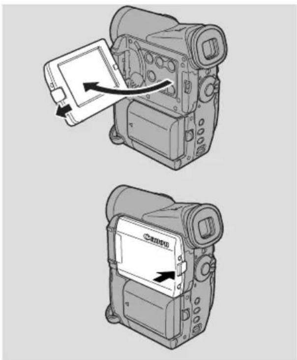 CANON MV5 - Opening and closing the LCD screen - 1