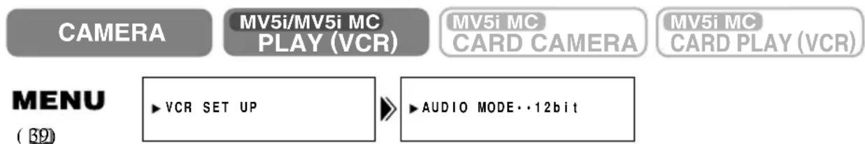 CANON MV5 - Selecting the audio mode - 2