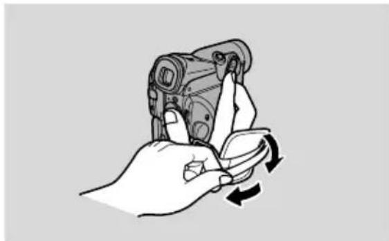 CANON MV5 - Fastening the grip belt - 1