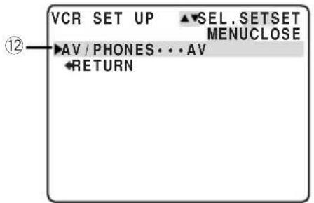 CANON MV5 - ③ VCR set up submenu - 1