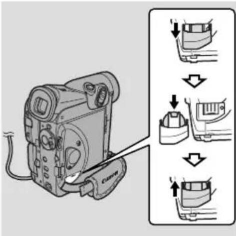 CANON MV5 - Installing the backup battery - 1