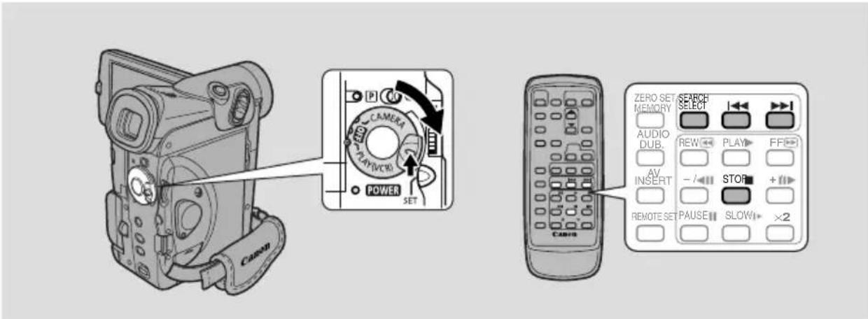 CANON MV5 - Searching the Tape (Photo Search/Date Search) - 2