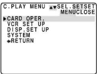 CANON MV5 - ●C MV5I MC CARD PLAY (VCR) MENU - 1