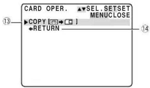 CANON MV5 - ③ Card operations submenu MV51MC - 1