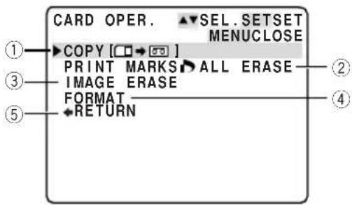 CANON MV5 - 1-1 Card operations submenu (when playing back a single image) - 1
