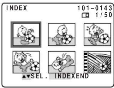 CANON MV5 - Press the INDEX SCREEN button. - 1