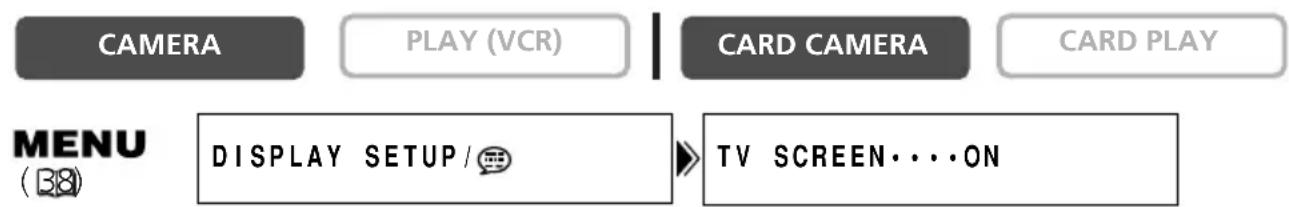 CANON MV700i - Hiding/Showing the Displays on the TV Screen - 1