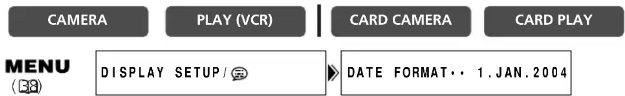 CANON MV700i - Changing the Date Format - 1