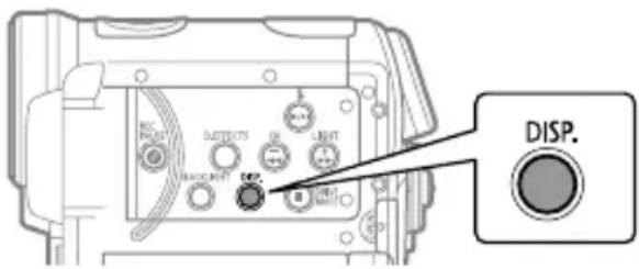 CANON HV10 - Turning the On-Screen Displays On/Off - 1