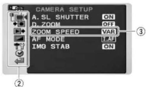 CANON HV10 - Selecting a MENU Option - 2