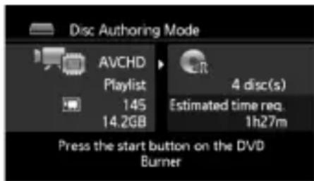 CANON Legria HF S200 - Press the start button on the DVD Burner. - 1