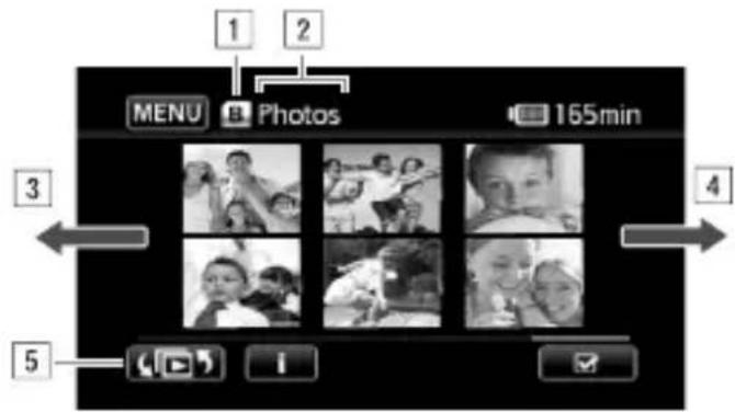 CANON Legria HF S200 - Look for the photo you want to play back. - 1