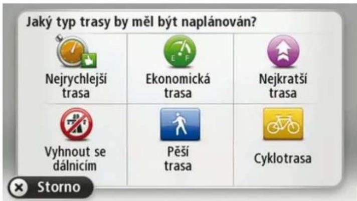 Jaký typ trasy by měl být naplánován? Nejrychlejší trasa Ekonomická trasa Nejkratší trasa Vyhnout se dálnicím Pěší trasa Cyklotrasa × Storno