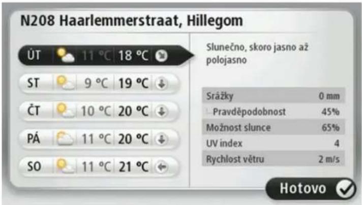 N208 Haarlemmerstraat, Hillegom ÚT 11 °C 18 °C ST 9 °C 19 °C ČT 10 °C 20 °C PÁ 11 °C 20 °C SO 11 °C 21 °C Slunečno, skoro jasno až polojasno Sržžky 0 mm Pravděpodobnost 45% Možnost slunce 65% UV index 4 Rychlost větru 2 m/s Hotovo ✓