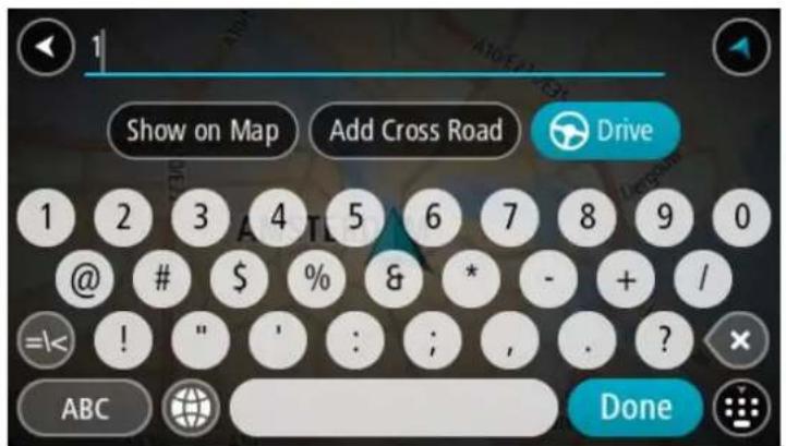 Show on Map Add Cross Road Drive 1 2 3 4 5 6 7 8 9 0 @ # $ % & * - + / =!< ! " ' : ; , . ? × ABC Done