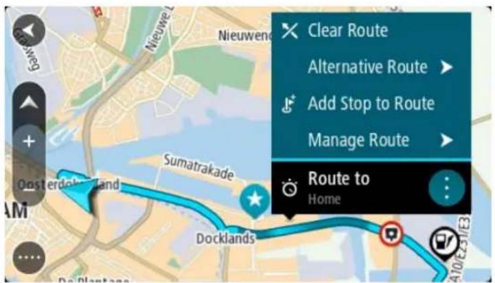 TOMTOM RIDER 450 - Přidání zastávky k uložené trase pomocí mapy - 1