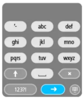 ' abc def ghi jkl mno pqrs tuv wxyz 123?! →