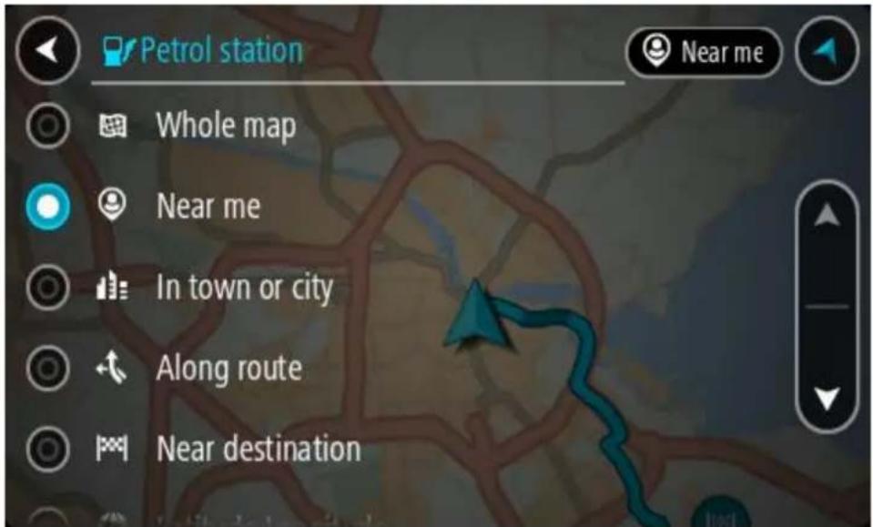 TOMTOM GO BASIC - Nalezení čerpací stanice - 6