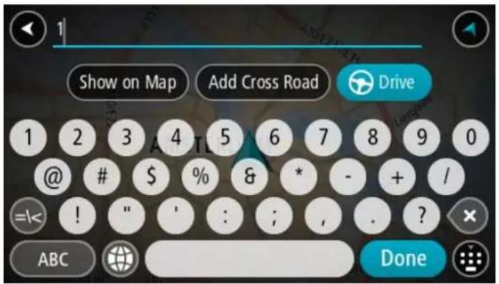 Show on Map Add Cross Road Drive 1 2 3 4 5 6 7 8 9 0 @ # $ % & * - + / =!< ! " ' : ; , . ? × ABC Done