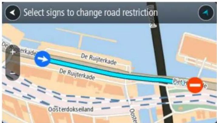 Select signs to change road restriction De Ruijterkade De Ruijterkade De Ruijterkade Piet/Haïle Oosterdokseiland Ooster