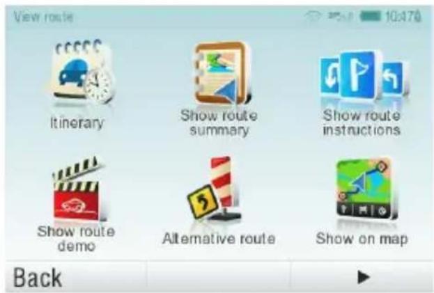 Sygic Drive 10 - Route Menu - 2