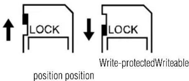 ↑ LOCK ↓ LOCK Write-protectedWriteable position position