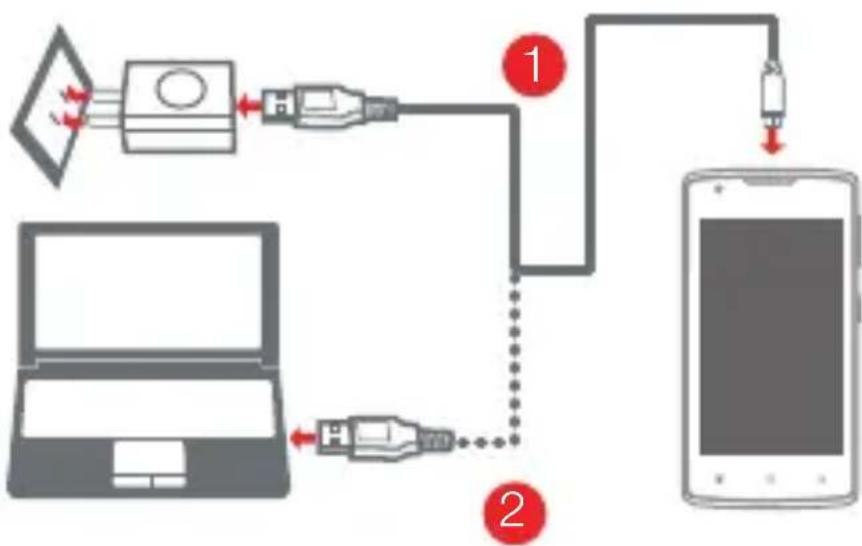 LENOVO Vibe A - Chargement de la batterie - 1