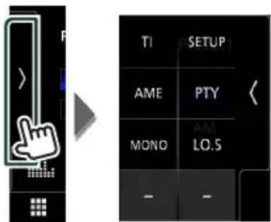 KENWOOD DNX317BTS - Klepněte na levou stranu obrazovky. - 1