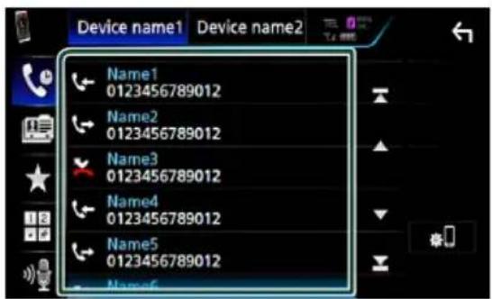 Device name1 Device name2 Name1 0123456789012 Name2 0123456789012 Name3 0123456789012 Name4 0123456789012 Name5 0123456789012 Name6