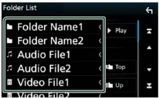 Folder List Folder Name1 Folder Name2 Audio File1 Audio File2 Video File1
