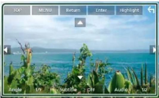 JOP MENU Return Enter Highlight Angle 1/0 Subtitle OFF Audio 1/2
