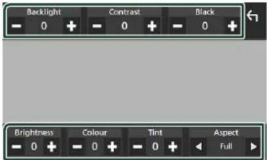 KENWOOD DNX317BTS - Nastavení monitoru - 2