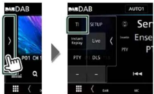 DAB P01 CH 1 Ti SETUP Instant Replay Live PTY DLS Auto1 Ser Ense PT