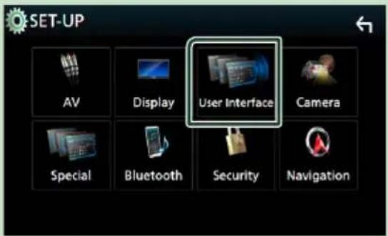 KENWOOD DNX317BTS - Klepněte na [User Interface]. - 1