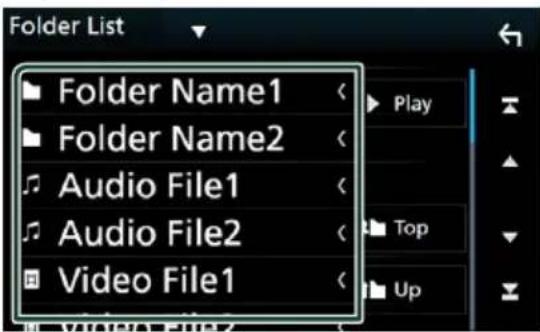 Folder List Folder Name1 Folder Name2 Audio File1 Audio File2 Video File1