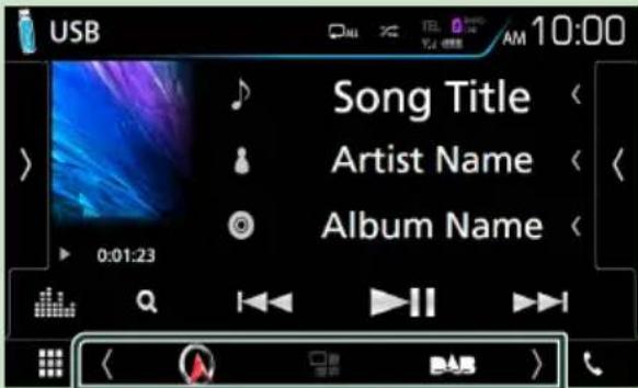USB 10:00 Song Title < Artist Name < Album Name < 0:01:23