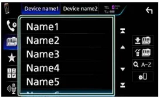 Device name1 Device name2 Name1 Name2 Name3 Name4 Name5