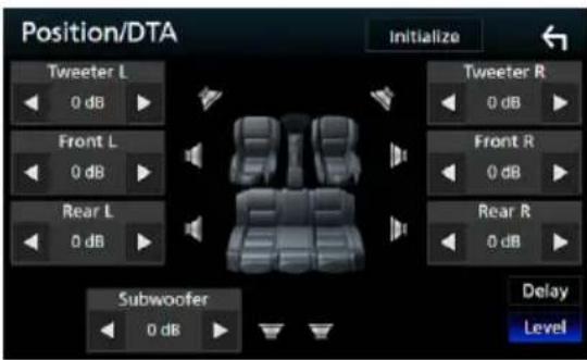 KENWOOD DNX317BTS - Pozice při poslechu - 3