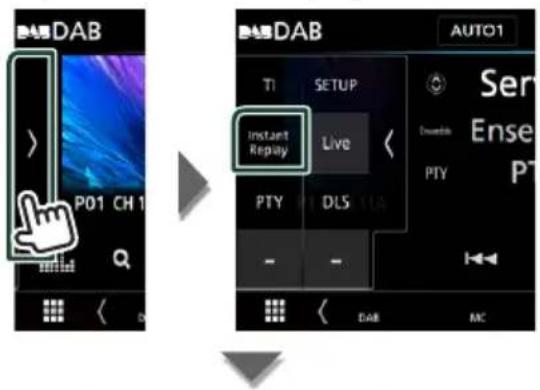 DAB P01 CH 1 Instant Replay Live PTY DLS - - - DAB AUTO1 SETUP Send Ense PT