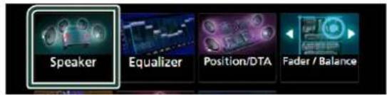 Speaker Equalizer Position/DTA Fader / Balance