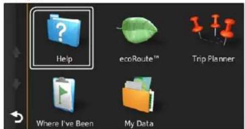 Help ecoRoute™ Trip Planner Where I've Been My Data