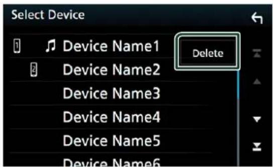 Select Device 1 Device Name1 Delete 2 Device Name2 Device Name3 Device Name4 Device Name5 Device Name6