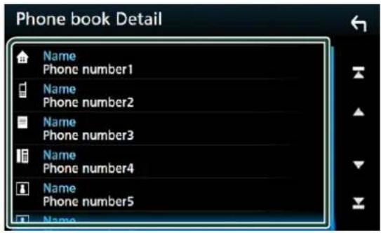 Phone book Detail Name Phone number1 Name Phone number2 Name Phone number3 Name Phone number4 Name Phone number5 Name