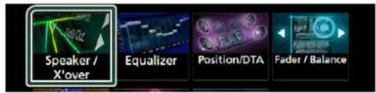 Speaker / X'over Equalizer Position/DTA Fader / Balance